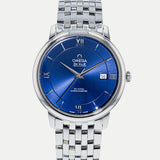 Omega De Ville Prestige Co-Axial Orbis Blue Dial Silver Steel Strap Watch for Men - 424.10.40.20.03.001