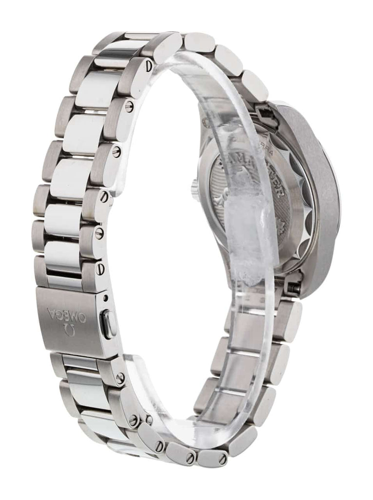 Omega Seamaster Aqua Terra Quartz Diamond Black Dial Silver Steel Strap Watch for Women - 220.10.28.60.51.001