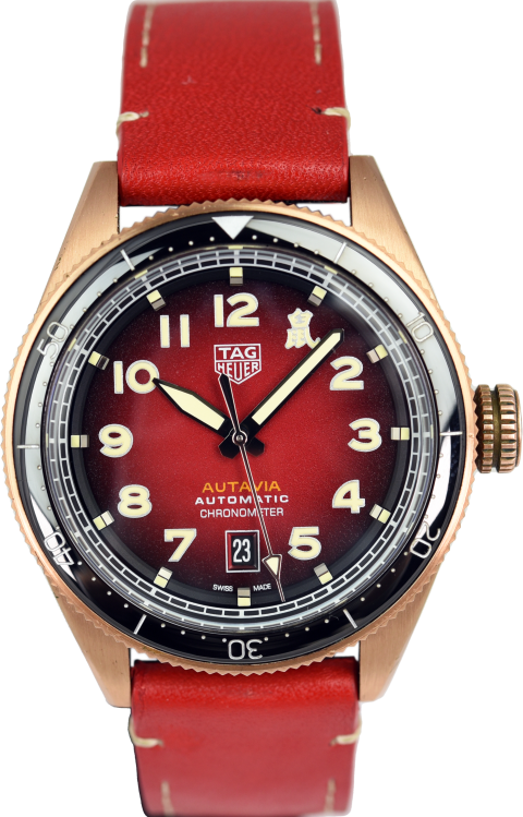 Tag Heuer Autavia Maroon Dial Watch for Men - WBE5193.FC8300