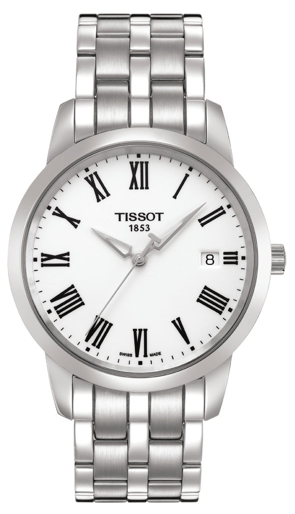 Tissot T Classic Dream White Dial Silver Steel Strap Watch for Men - T033.410.11.013.01