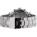 Guess Horizon Chronograph Quartz Black Dial Silver Steel Strap Watch For Men - W0379G1