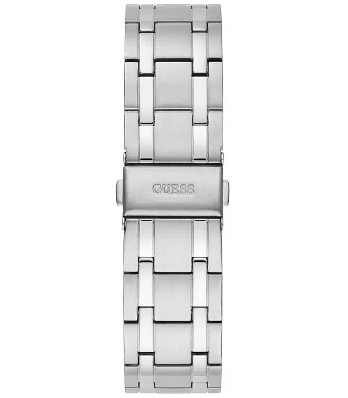 Guess Horizon Chronograph Quartz Black Dial Silver Steel Strap Watch For Men - W0379G1