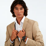 Maserati Competizione Black Dial Black Steel Strap Watch For Men - R8853100035