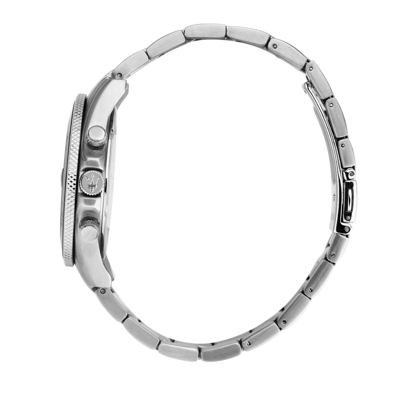 Maserati Competizione Chronograph Blue Dial Silver Steel Strap Watch For Men - R8873600009