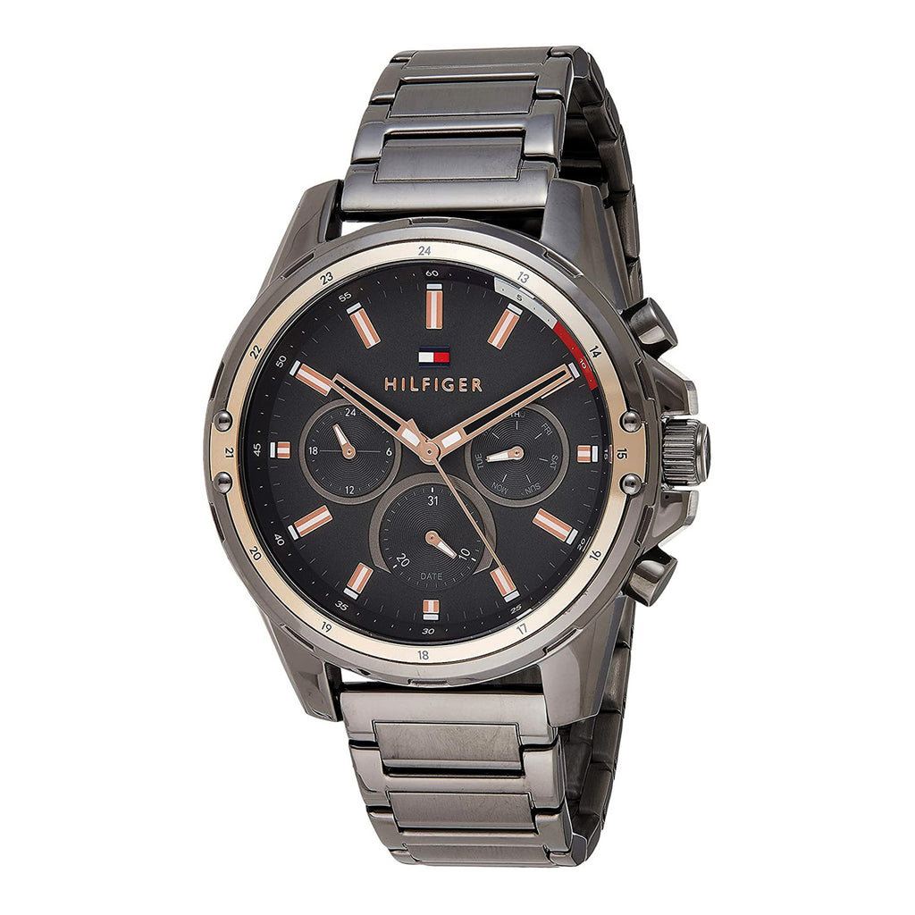 Tommy Hilfiger Mason Grey Dial Grey Steel Strap Watch for Men - 1791790