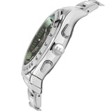 Salvatore Ferragamo 1927 Chrono Green Dial Silver Steel Strap Watch for Men - SFKZ00423