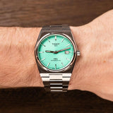 Tissot PRX Powermatic 80 Automatic Mint Green Dial Silver Steel Strap Watch for Men - T137.407.11.091.01