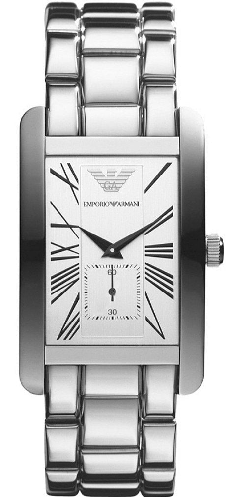 Emporio Armani Silver Stainless Steel Bracelet Watch with White Dial Emporio Armani 43mm Stainless Steel White Dial Quartz Men  main image 2