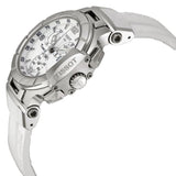 Tissot T Race Lady Chronograph White Dial White Rubber Strap Watch for Women - T048.217.17.017.00