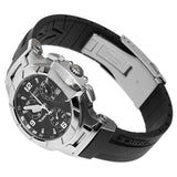 Tissot T Race Chronograph Black Dial Black Rubber Strap Watch for Women - T048.217.17.057.00