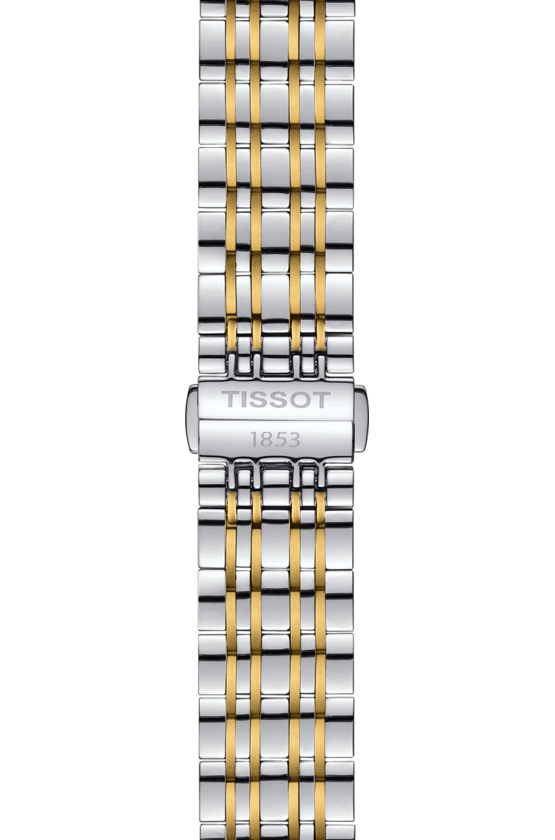 Tissot T Classic Carson Quartz White Dial Two Tone Steel Strap Watch for Men - T085.410.22.013.00