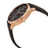 Tissot T Classic Chemin Des Tourelles Powermatic 80 Brown Dial Brown Leather Strap Watch for Men - T099.407.36.447.00