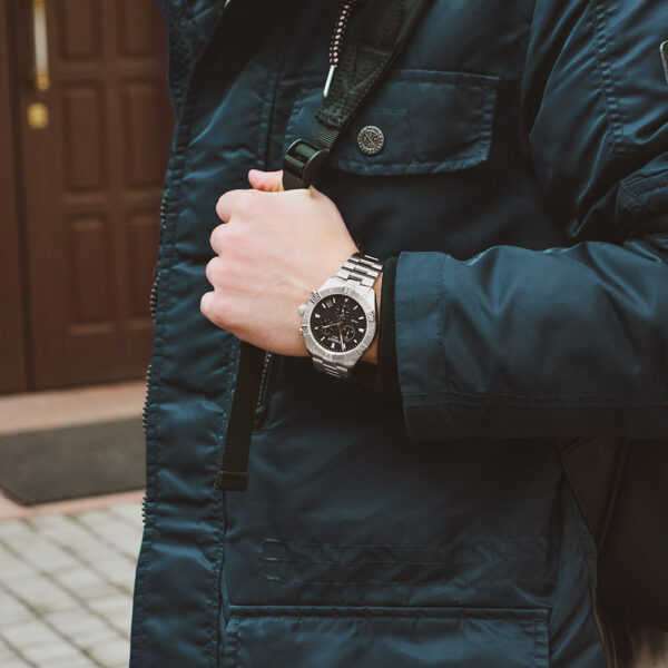 Tissot T Classic PR 100 Sport Chronograph Black Dial Silver Steel Strap Watch for Men - T101.617.11.051.00