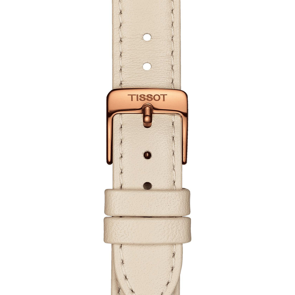 Tissot T Lady Bella Ora Mother of Pearl Dial Cream Leather Strap Watch for Women - T103.310.36.111.00