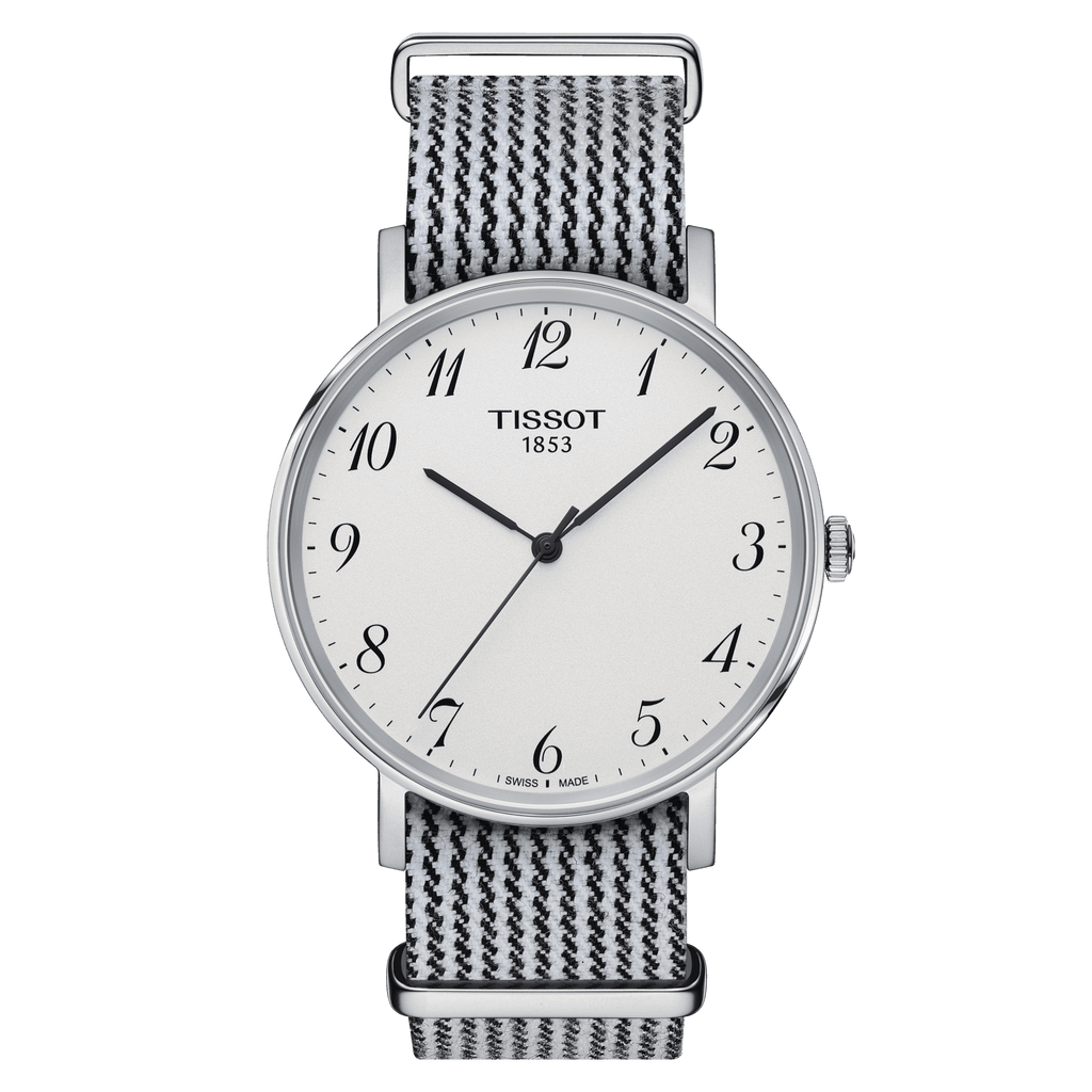 Tissot T Classic Everytime Medium White Dial Two Tone NATO Strap Watch for Women - T109.410.18.032.00