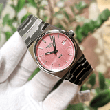 Tissot PRX Quartz Pink Dial Silver Steel Strap Watch for Women - T137.210.11.331.00