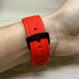 Tissot T Race Chronograph Black Dial Red Rubber Strap Watch For Men - T141.417.37.057.01