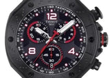 Tissot T Race Chronograph Black Dial Red Rubber Strap Watch For Men - T141.417.37.057.01