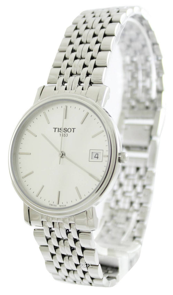 Tissot T Classic Desire Silver Dial Silver Mesh Bracelet Watch for Men - T52.1.481.31