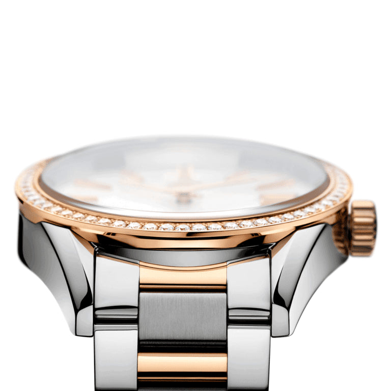 Tag Heuer Carrera Date Automatic Mother of Pearl Dial Two Tone Steel Strap Watch for Women - WBN2450.BD0569