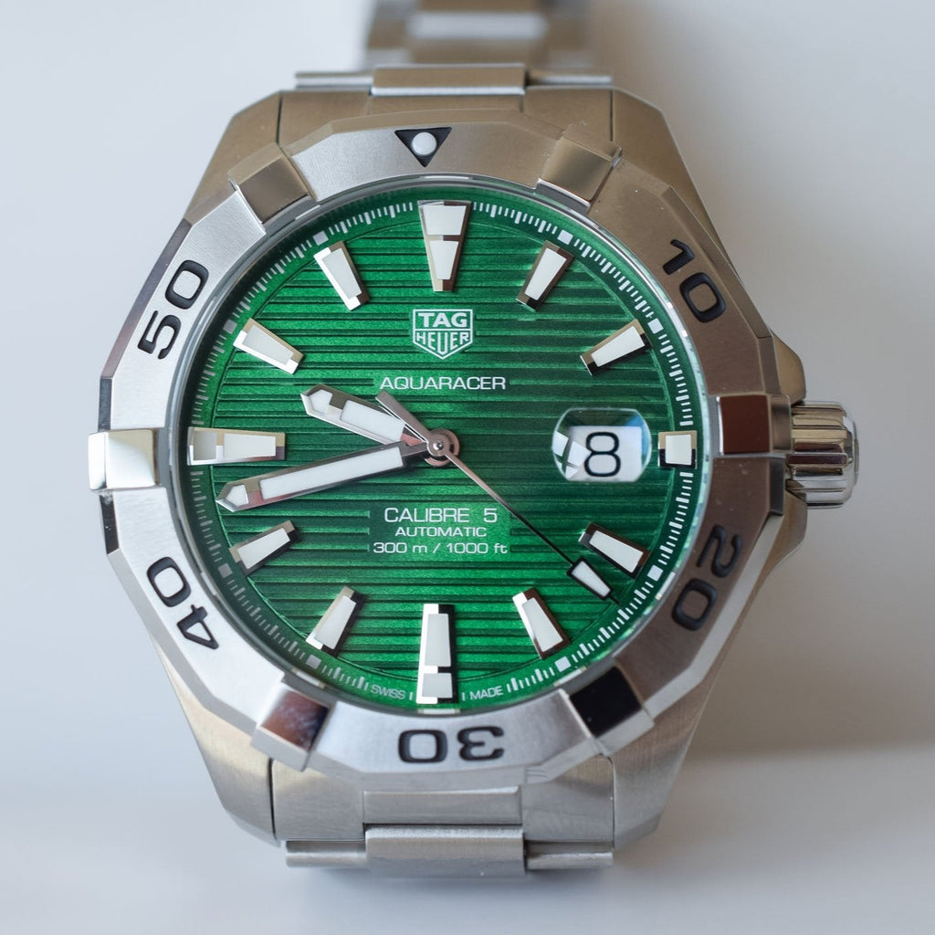 Tag Heuer Aquaracer Green Dial Watch for Men - WAY2015.BA0927
