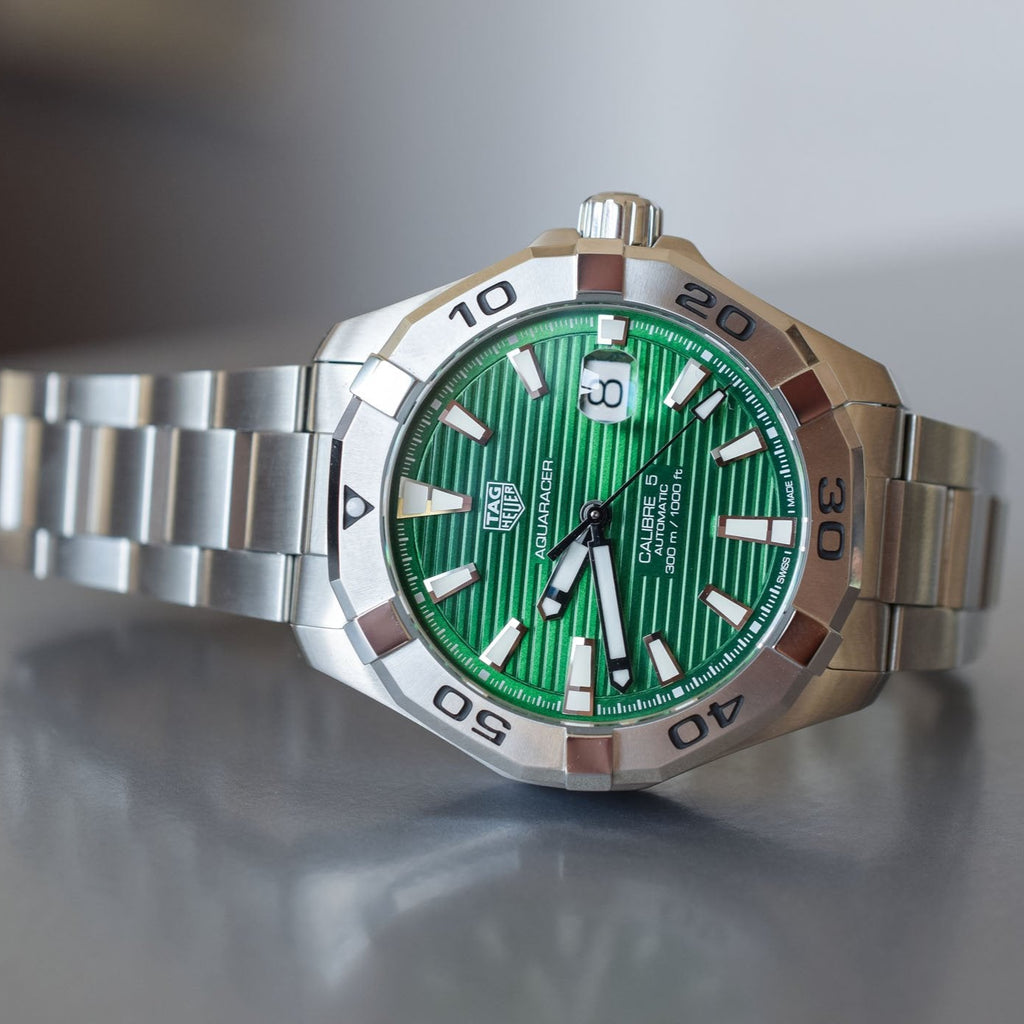 Tag Heuer Aquaracer Green Dial Watch for Men - WAY2015.BA0927