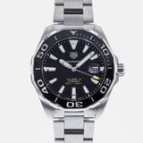 Tag Heuer Aquaracer Black Dial Silver Steel Strap Strap Watch for Men - WAY201A.BA0927