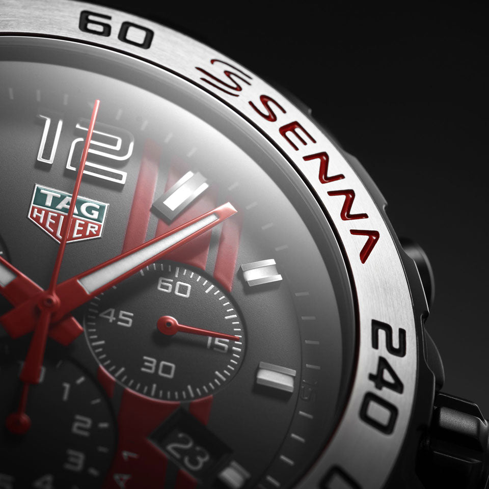 Tag Heuer Formula 1 Ayrton Senna Limited Edition Black Dial Two Tone Rubber Strap Watch for Men - CAZ1019.FT8027