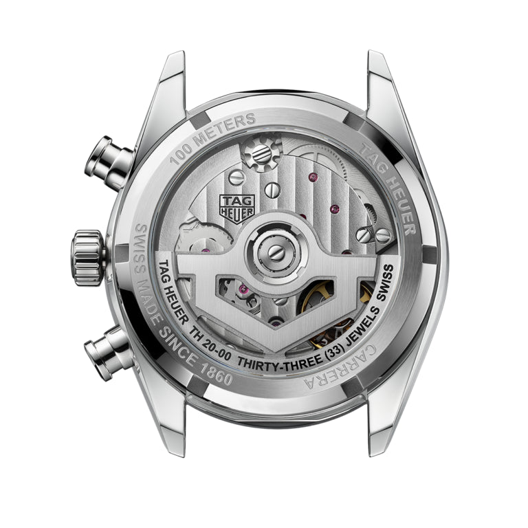 Tag Heuer Carrera Automatic Chronograph Black Dial Black Leather Strap Watch for Men - CBS2210.FC6534