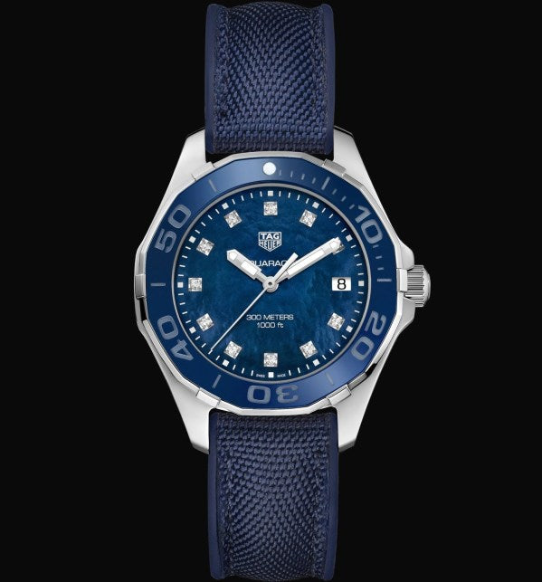 Tag Heuer Aquaracer Blue Mother of Pearl Dial  Watch for Women - WAY131L.FT6091