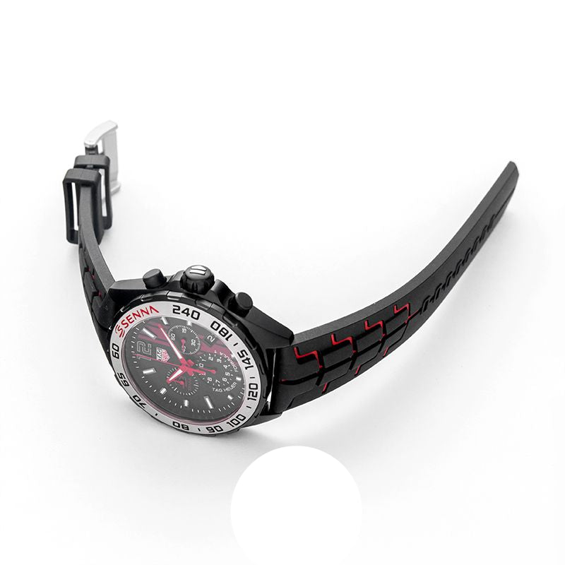 Tag Heuer Formula 1 Ayrton Senna Limited Edition Black Dial Two Tone Rubber Strap Watch for Men - CAZ1019.FT8027