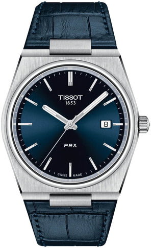 Tissot PRX Blue Dial Blue Leather Strap Watch for Men - T137.410.16.041.00