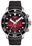 Tissot Seastar 1000 Chronograph Red Dial Black Rubber Strap Watch For Men - T120.417.17.421.00