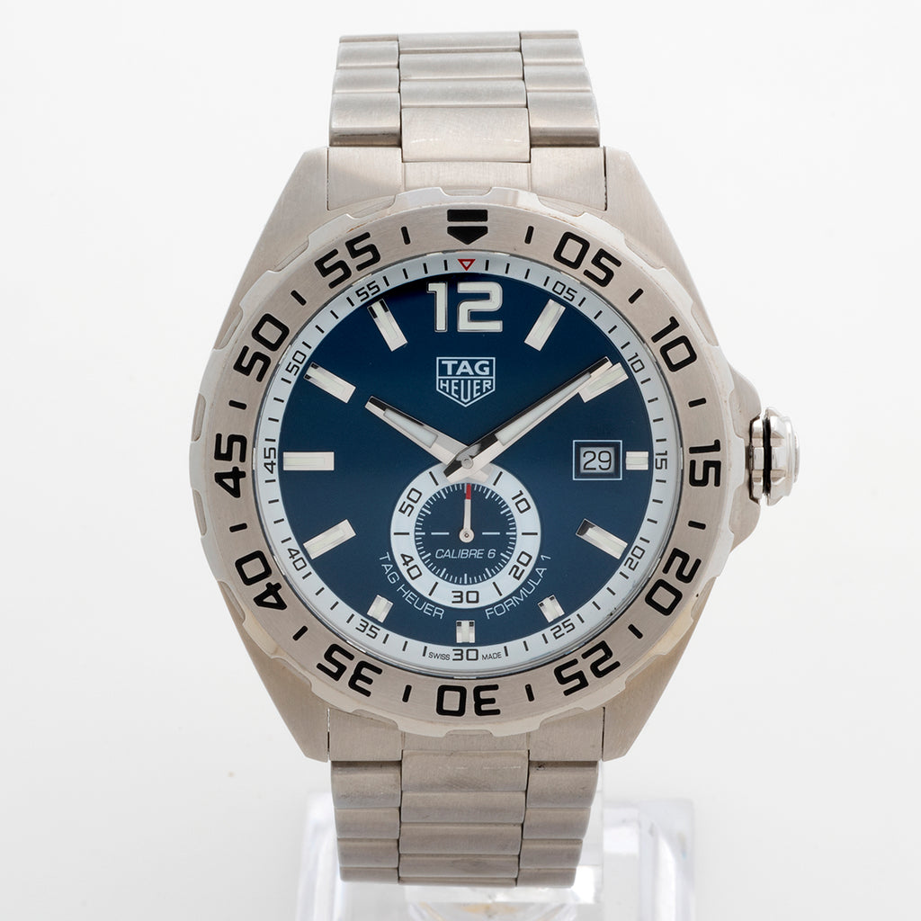 Tag Heuer Formula 1 Calibre 6 Automatic Blue Dial Silver Steel Strap Watch for Men - WAZ2014.BA0842