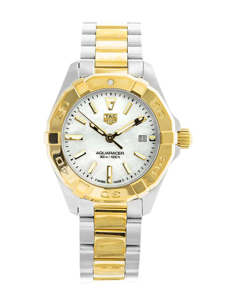 Tag Heuer Aquaracer Mother of Pearl Dial Two Tone Steel Strap Watch for Men - WBD1420.BB0321
