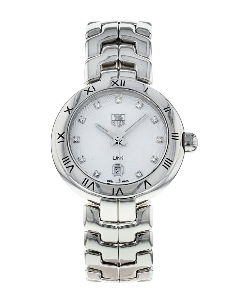 Tag Heuer Link Diamonds Mother of Pearl Dial Silver Steel Strap Watch for Women - WAT1411.BA0954