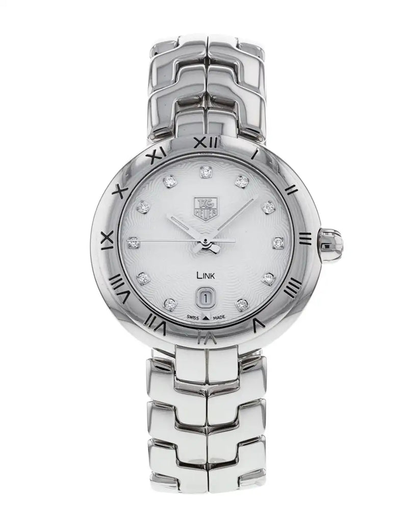 Tag Heuer Link Diamonds Mother of Pearl Dial Silver Steel Strap Watch for Women - WAT1411.BA0954