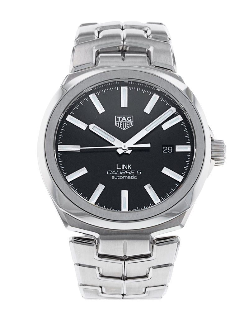 Tag Heuer Link Quartz Black Dial Silver Steel Strap Watch for Women - WBC2110.BA0603