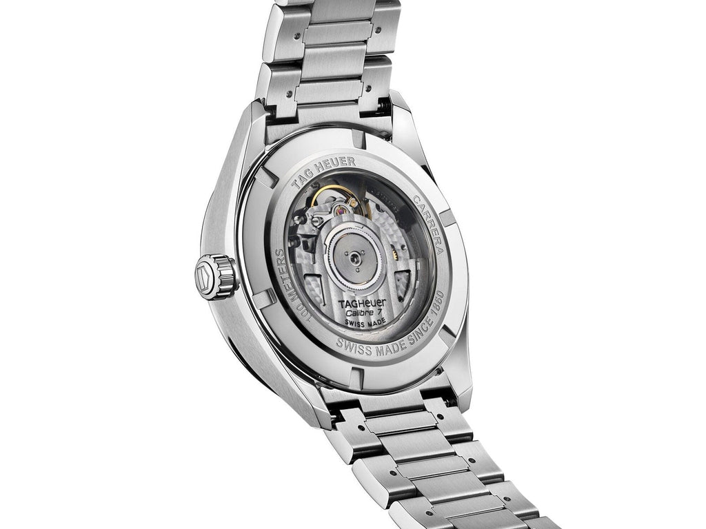 Tag Heuer Carrera Twin Time Blue Dial Silver Steel Strap Watch for Men - WBN201A.BA0640