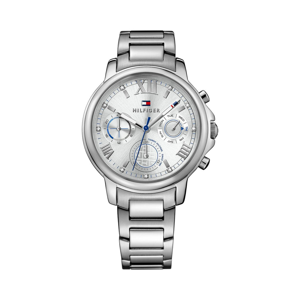 Tommy Hilfiger Claudia Silver Dial Silver Steel Strap Watch for Women - 1781741