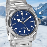 Tudor Black Bay Automatic Blue Dial Silver Steel Strap Watch for Men - M79540-0004
