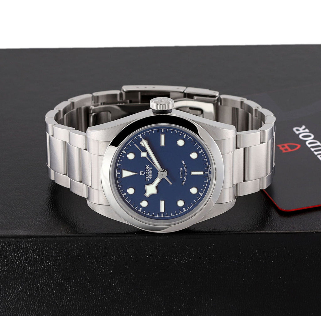 Tudor Black Bay Automatic Blue Dial Silver Steel Strap Watch for Men - M79540-0004