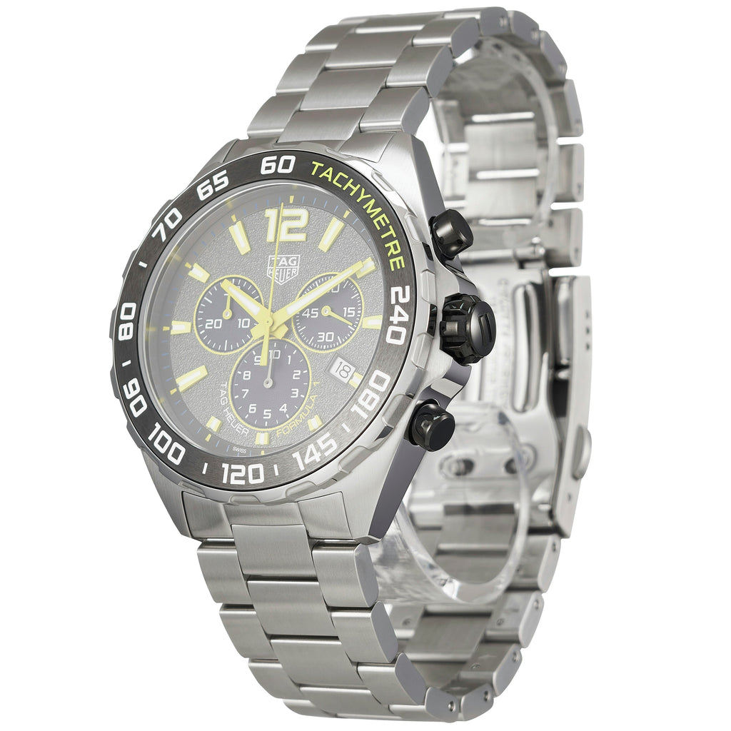 Tag Heuer Formula 1 Chronograph Grey Dial Silver Steel Strap Watch for Men - CAZ101AG.BA0842