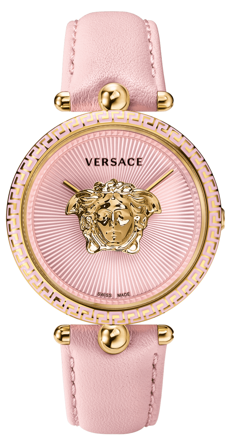 Pink & Gold Women’s Swiss Made V Dollar Pink Leather Strap Versace Watch Versace Regalia Pink Dial and Pink Leather Strap Watch  main image 3
