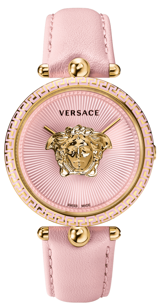 Versace Palazzo Empire Pink Dial Pink Leather Strap Watch for Women - VCO030017