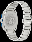 Versace Dominus Chronograph Blue Dial Silver Steel Strap Watch For Men - VE6H00423