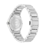 Versace V-Auria Quartz Green Dial Silver Steel Strap Watch for Men - VE0F00125