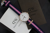 Daniel Wellington Classy Winchester White Dial Two Tone NATO Strap Watch For Women - DW00100065