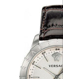 Versace Univers White Dial Brown Leather Strap Watch for Men - VEBK00118