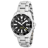 Tag Heuer Aquaracer Caliber 5 Black Dial Silver Steel Strap Watch for Men - WAY201A .BA0927